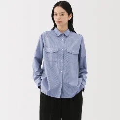 Chemise en popeline de coton pour femme