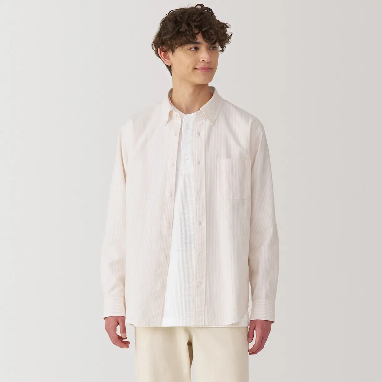 Chemise Oxford en coton lavé pour homme…