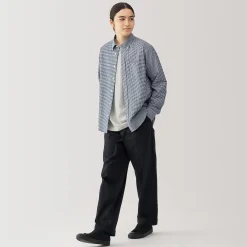 Chemise Oxford en coton lavé pour homme