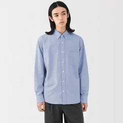 Chemise Oxford en coton lavé pour homme