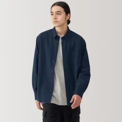 Chemise Oxford en coton lavé pour homme