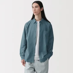 Chemise Oxford en coton lavé pour homme