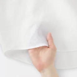 Chemisier à col officier en lin lavé pour femme