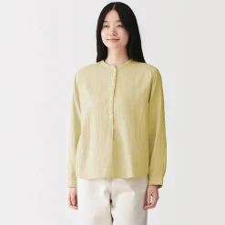 Chemisier en double gaze en mélange de kapok pour femme