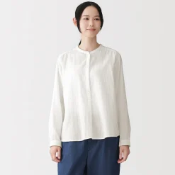 Chemisier en double gaze en mélange de kapok pour femme