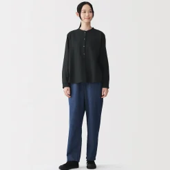 Chemisier en double gaze en mélange de kapok pour femme