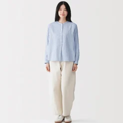 Chemisier en double gaze en mélange de kapok pour femme