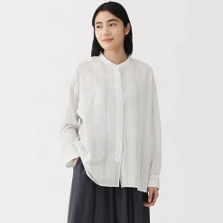 Chemisier transparent en coton biologique à haute torsion