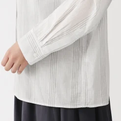 Chemisier transparent en coton biologique à haute torsion