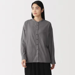 Chemisier transparent en coton biologique à haute torsion