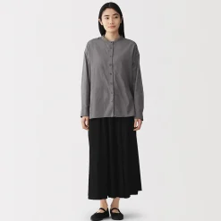 Chemisier transparent en coton biologique à haute torsion