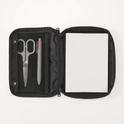 Couverture d'agenda en polyester avec étui à stylo B6