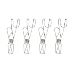 Crochets à pince en acier inoxydable (Lot de 4)