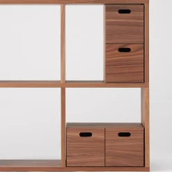 Demi Bloc‐tiroir en noyer ‐ 2 tiroirs (Dont Eco‐part. 0,82 €)