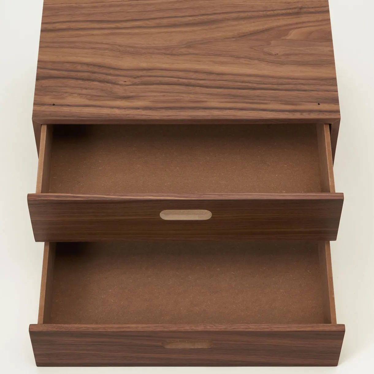 Demi Bloc‐tiroir en noyer ‐ 2 tiroirs horizontaux (Dont Eco‐part. 0,82 €)