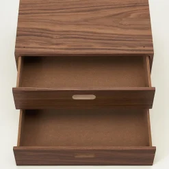 Demi Bloc‐tiroir en noyer ‐ 2 tiroirs horizontaux (Dont Eco‐part. 0,82 €)