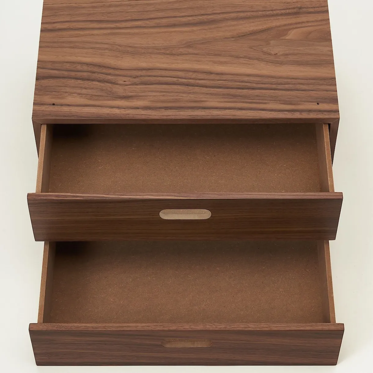 Demi Bloc‐tiroir en noyer ‐ 2 tiroirs horizontaux (Dont Eco‐part. 0,82 €)