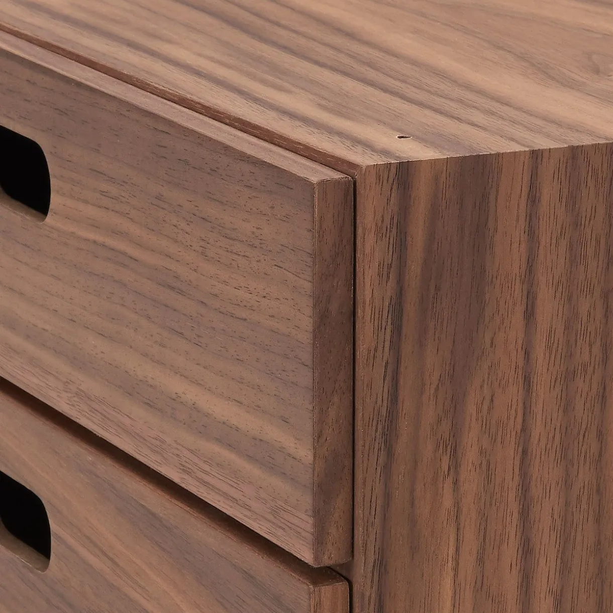 Demi Bloc‐tiroir en noyer ‐ 2 tiroirs horizontaux (Dont Eco‐part. 0,82 €)