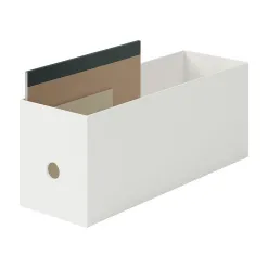 Demi boîte archive grise en PP L10X P32X H12cm