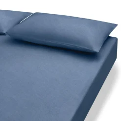 Drap housse en coton délavé ‐ 140 x 200 x 18‐28 cm