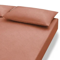 Drap housse en coton délavé ‐ 100 x 200 x 18‐28 cm