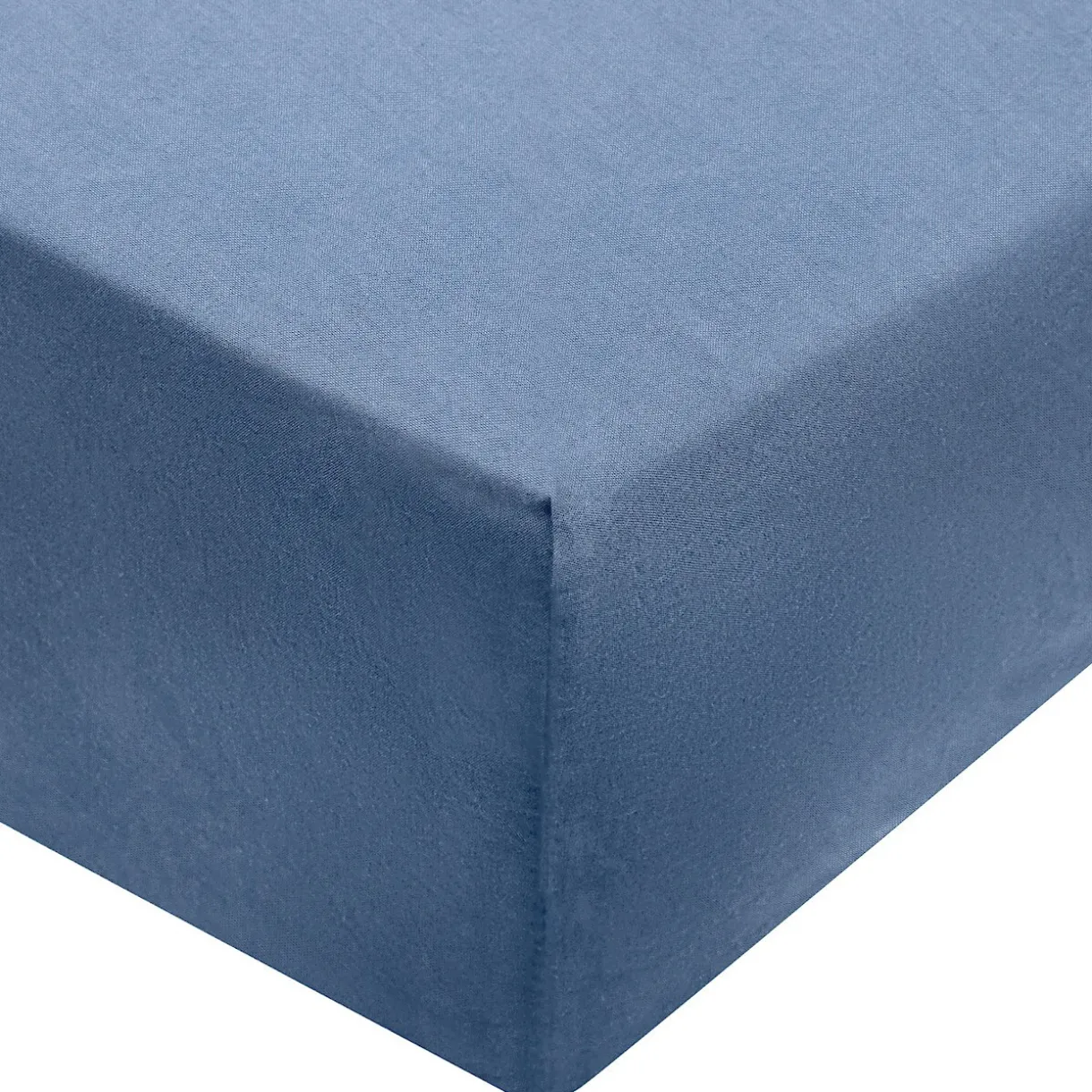 Drap housse en coton délavé ‐ 180 x 200 x 18‐28 cm