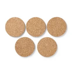 Ensemble de 5 sous‐verres en liège