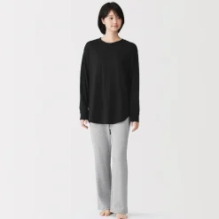 Ensemble de vêtements d'intérieur à manches longues en mélange de lyocell pour femme