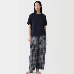Ensemble d'intérieur avec pantalon en double gaze pour femme