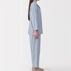 Ensemble pyjama à manches longues en gaze double pour femme