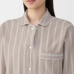 Ensemble pyjama à manches longues en gaze double pour femme