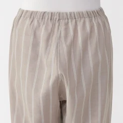 Ensemble pyjama à manches longues en gaze double pour femme