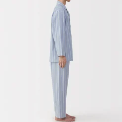 Ensemble pyjama à manches longues en gaze double pour homme