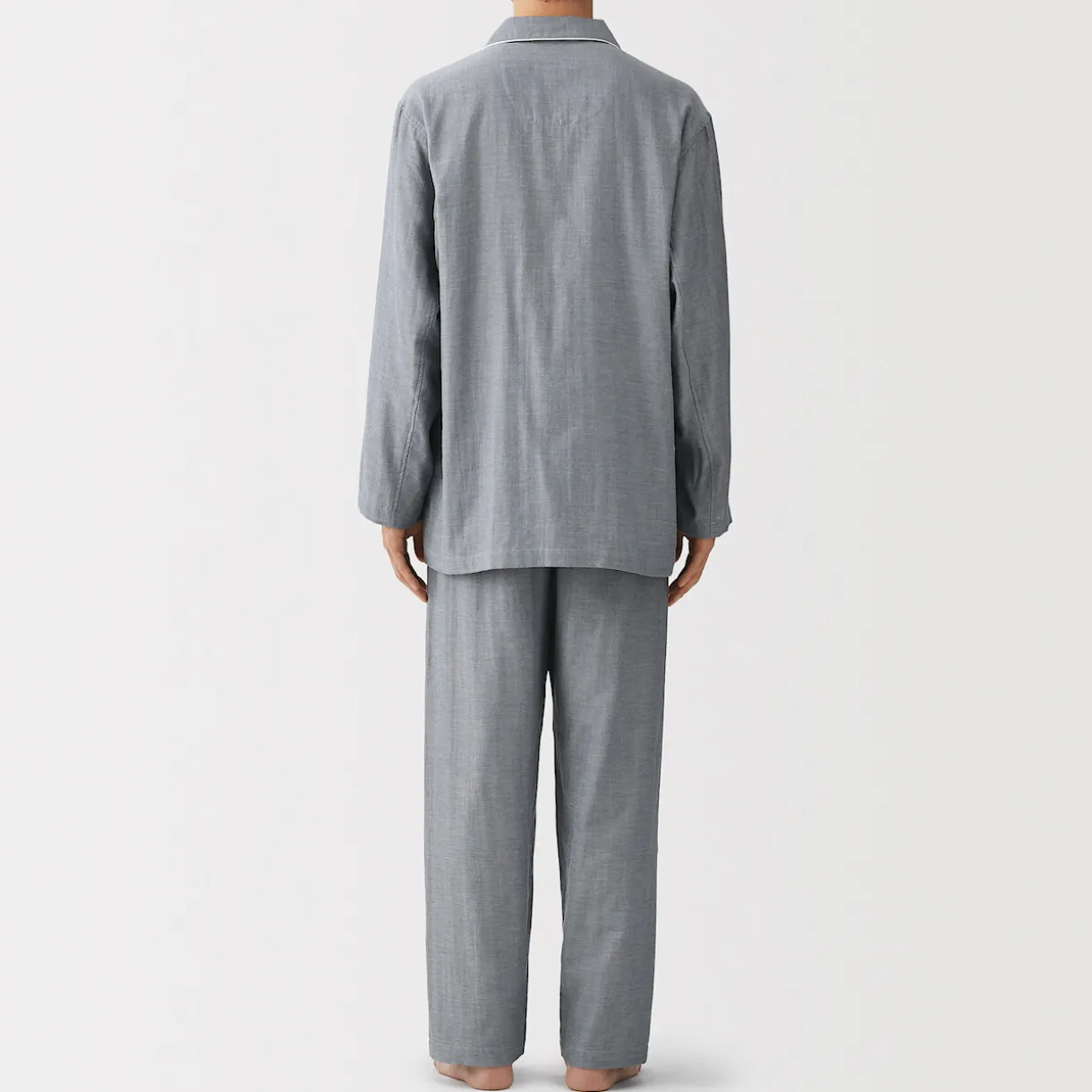 Ensemble pyjama à manches longues en gaze double pour homme