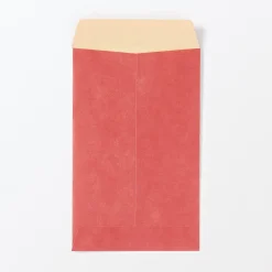 Enveloppes petites en papier de bambou avec motifs porte-bonheur - Rouge