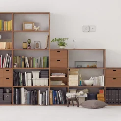 Etagère additionnelle en noyer ‐ 2 niveaux (Dont Eco‐part. 0,82 €)