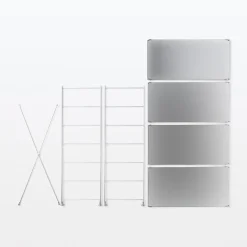 Etagère en acier inoxydable large ‐ 4 niveaux (Dont Eco‐part. 0,82 €)