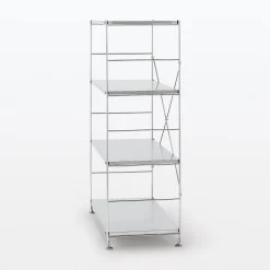 Etagère en acier inoxydable large ‐ 4 niveaux (Dont Eco‐part. 0,82 €)