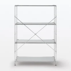 Etagère en acier inoxydable large ‐ 4 niveaux (Dont Eco‐part. 0,82 €)
