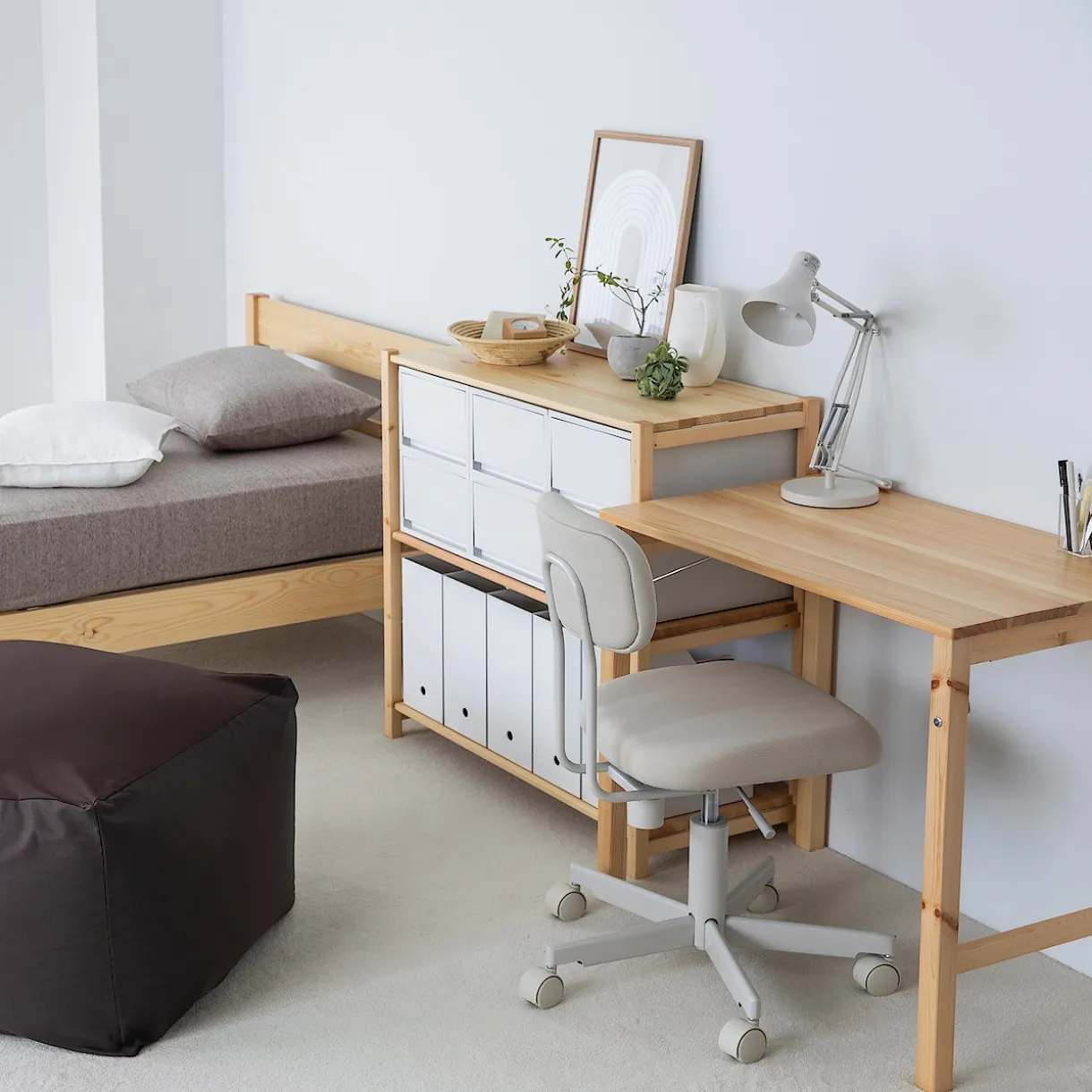 Etagère en pin large ‐ 3 niveaux