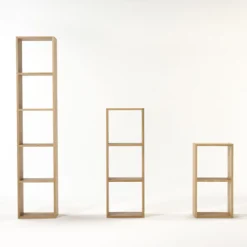 Etagère étroite en chêne ‐ 3 niveaux (Dont Eco‐part. 1,80 €)