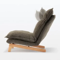 Fauteuil inclinable à dossier haut – Marron