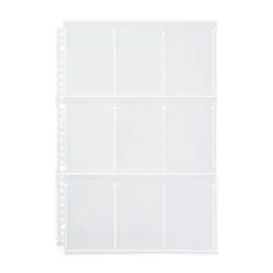 Feuilles porte‐photo de recharge pour format A4 large ‐ 9 pochettes, format photo instantanée