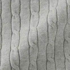 Gilet en tricot torsadé de mélange de coton pour femme