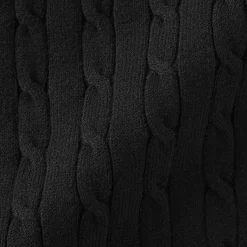 Gilet en tricot torsadé de mélange de coton pour femme