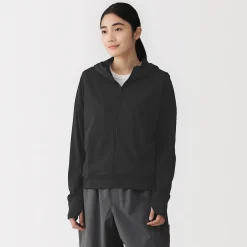 Haut à capuche et fermeture éclair Quick Dry pour femme