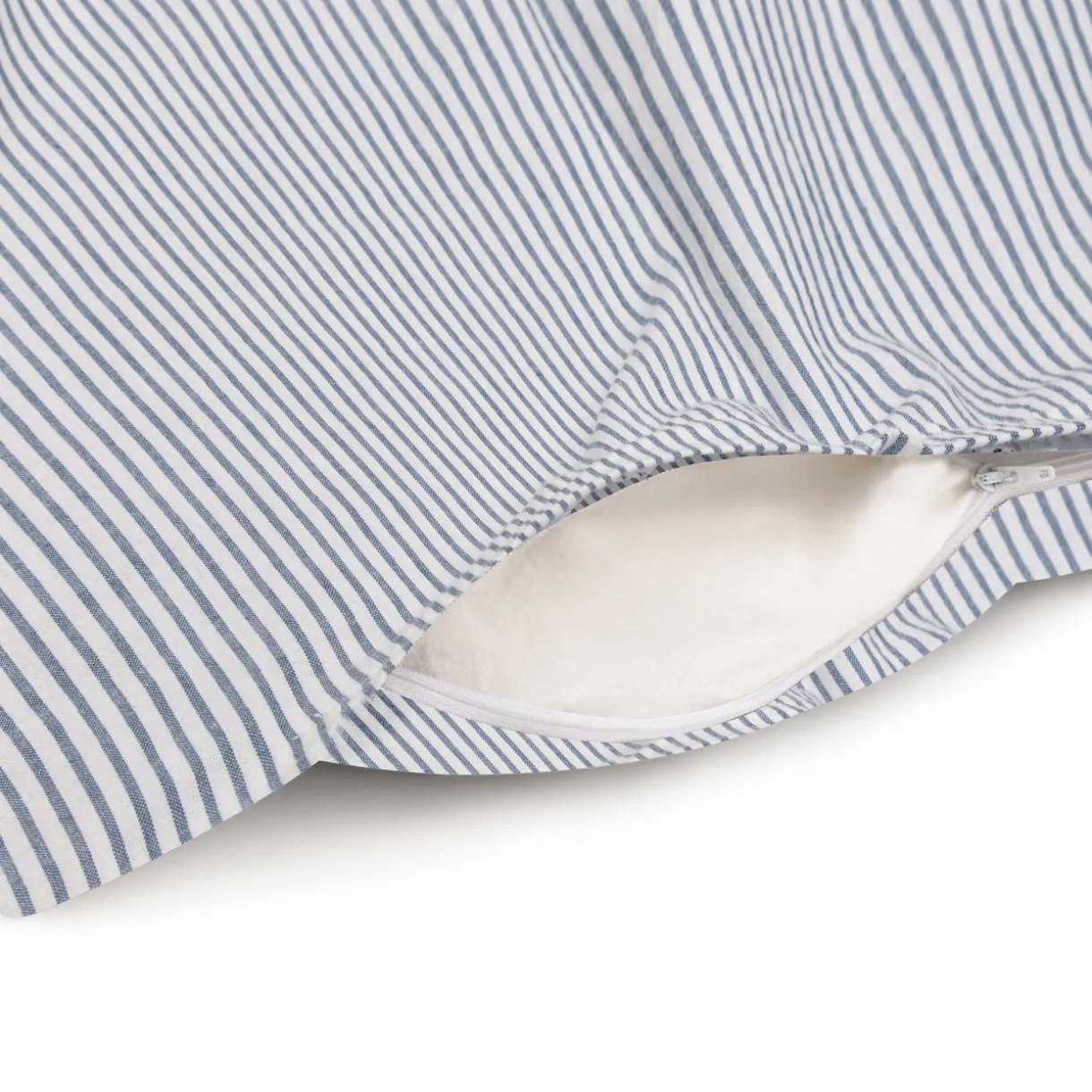 Housse de couette en coton délavé ‐ 210 x 210 cm, Rayé