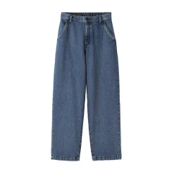 Jean denim coupe large en kapok mélangé pour femme