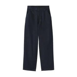 Jean denim coupe large en kapok mélangé pour femme