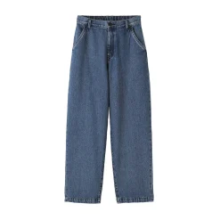 Jean denim coupe large en kapok mélangé pour femme